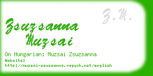 zsuzsanna muzsai business card